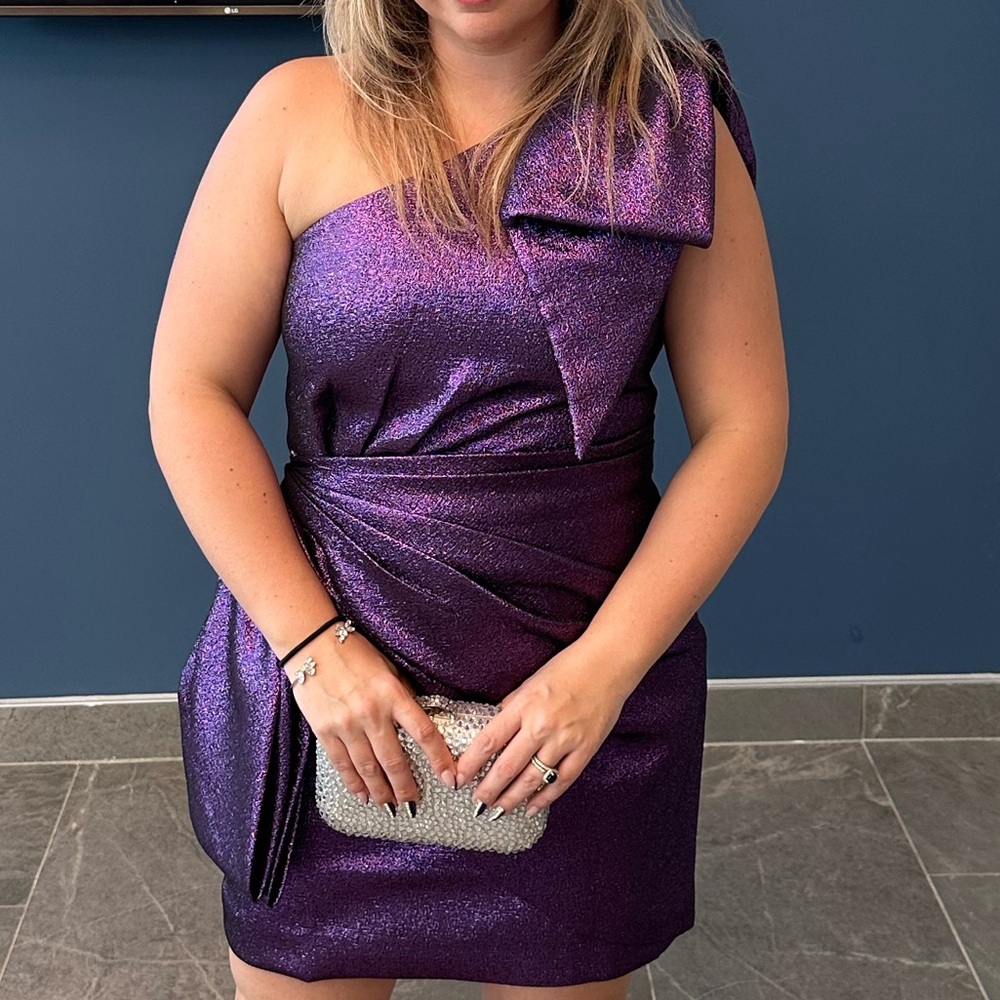 Ronny Kobo purple glitter dress